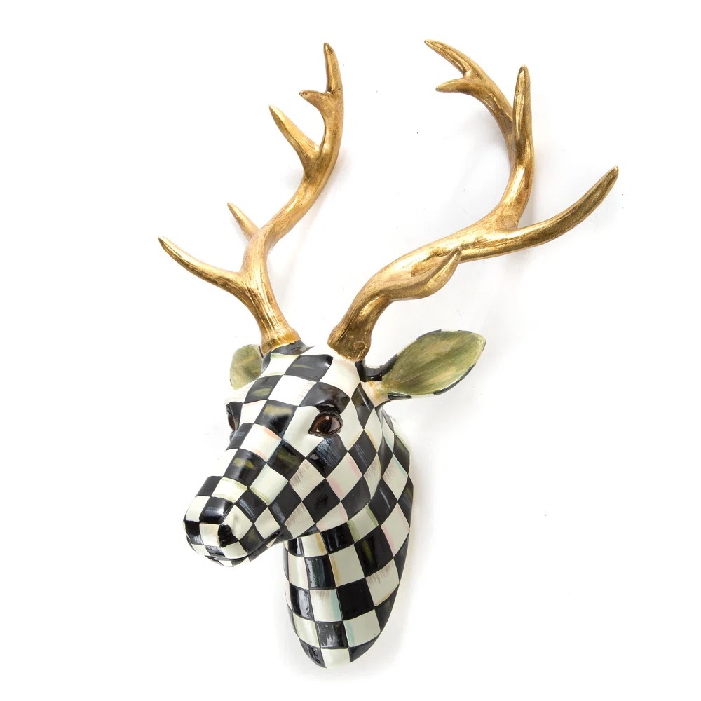 Mackenzie Childs courtly check small deer